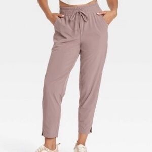 Women's Drawstring Relaxed Jogger Pants - Mauve